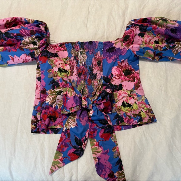 River Island Multicolor Floral Off-Shoulder Blouse - Picture 2 of 4